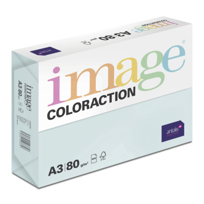 Papel Image Coloraction lagoon/azul pastel 80 g/m² A3