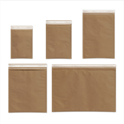 Sobre acolchado con papel kraft Naturemailer trasera