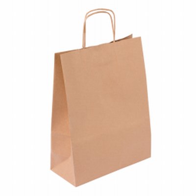 Bolsas de papel kraft con asa retorcida