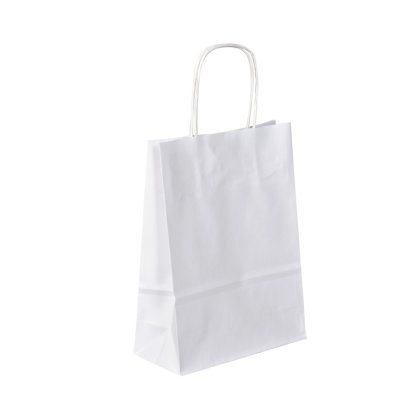 Bolsas de Papel Kraft Blancas con Asa Retorcida
