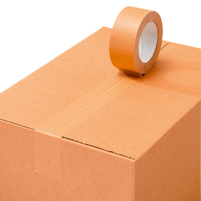 Cinta de papel kraft Solvente 90 µm 75 mm x 50 m marrón