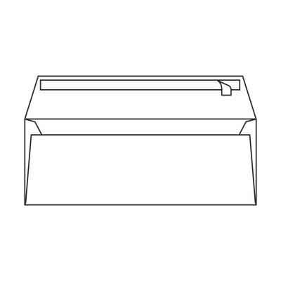 Sobre Conqueror Verjurado diamond white DL 110 x 220 mm 120 g/m² en caja