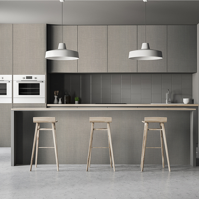 Vinilo decorativo Coala Interior TELA NE38 - Silver And Grey Lined Pattern