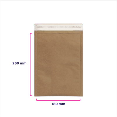 Sobre acolchado con papel kraft Naturemailer dimensiones 684113