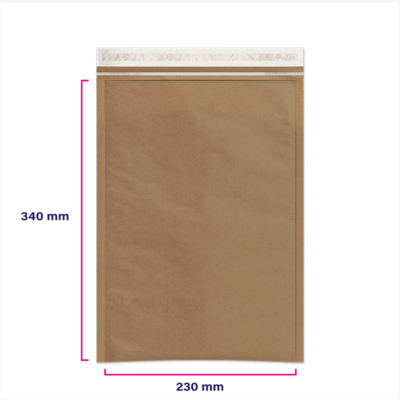 Sobre acolchado con papel kraft Naturemailer dimensiones 684114