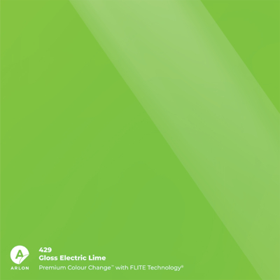 Vinilo Arlon Premium Colour Change 429 Gloss Electric Lime brillo FLITE Tech 1524 mm x 25.00 m