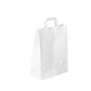 Bolsa de papel asa plana 450 + 170 x 470 mm blanco