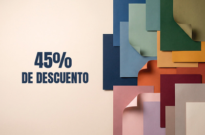 SÓLO en antalis.es: papeles creativos en colores hasta 45%* de descuento